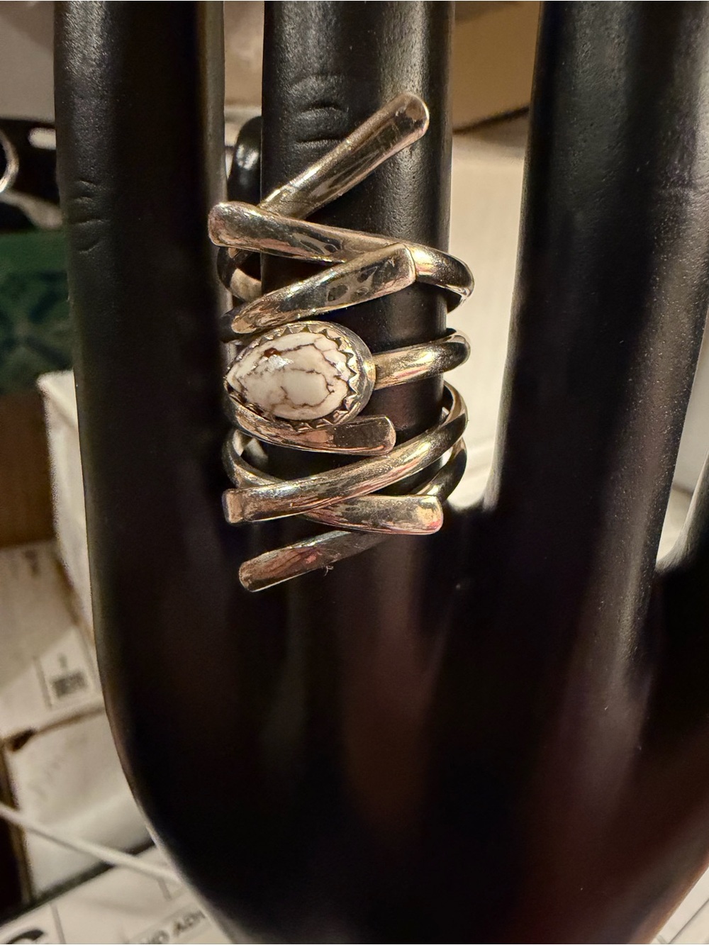 Sterling Silver 925 Wild Horse Southwestern Multiple Band Ring Size 7.5-8 Unique